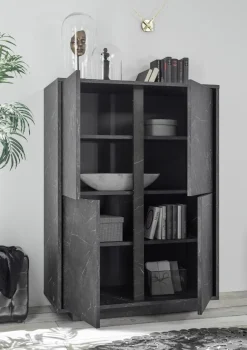 Bissolo Casa Credenze E Vetrine<MADIA CARRARA EFFETTO MARMO NERO: vendita online MADIA CARRARA EFFETTO MARMO NERO in offerta