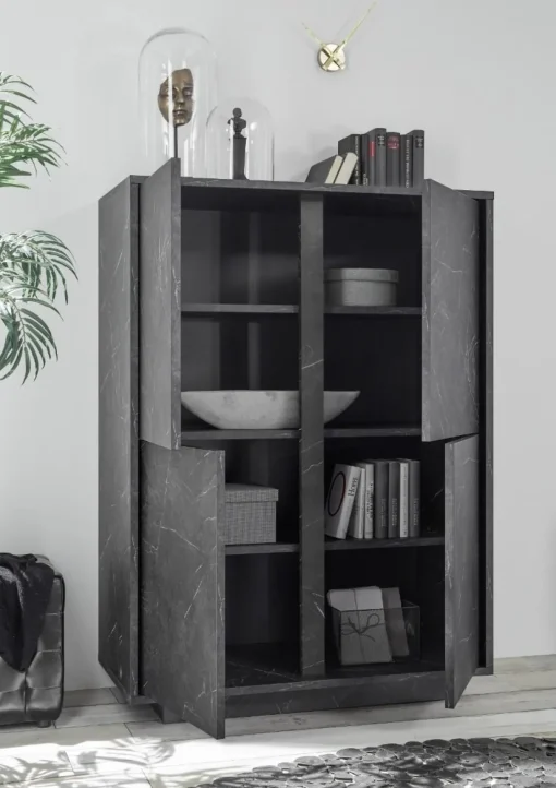 Bissolo Casa Credenze E Vetrine<MADIA CARRARA EFFETTO MARMO NERO: vendita online MADIA CARRARA EFFETTO MARMO NERO in offerta