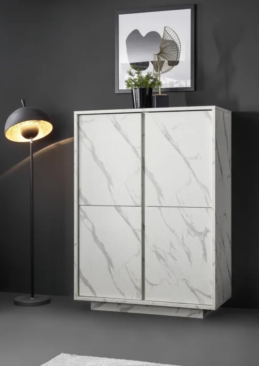 Bissolo Casa Credenze E Vetrine<MADIA CARRARA EFFETTO MARMO BIANCO: vendita online MADIA CARRARA EFFETTO MARMO BIANCO in offerta