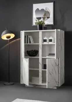 Bissolo Casa Credenze E Vetrine<MADIA CARRARA EFFETTO MARMO BIANCO: vendita online MADIA CARRARA EFFETTO MARMO BIANCO in offerta
