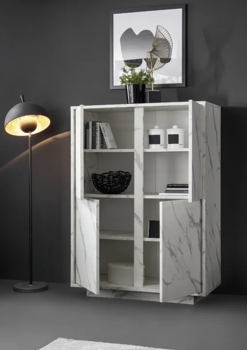 Bissolo Casa Credenze E Vetrine<MADIA CARRARA EFFETTO MARMO BIANCO: vendita online MADIA CARRARA EFFETTO MARMO BIANCO in offerta