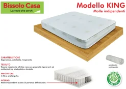 Bissolo Casa Materassi Matrimoniali<Materasso a Molle Indipendenti insacchettate: Materasso King Arrotolato Sottovuoto