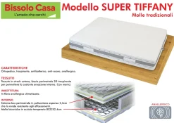 Bissolo Casa Materassi Una Piazza E Mezza<MATERASSO SUPER TIFFANY 1 PIAZZA E 1/2 120X190CM A MOLLE TRADIZIONALI