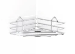 Bissolo Casa Mensole<MENSOLA ANGOLARE PER DOCCIA CM 24X24 H.9 CROMO