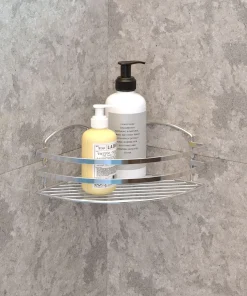 Bissolo Casa Mensole<MENSOLA ANGOLARE PER DOCCIA CM 24X32 H.11,5 CROMO