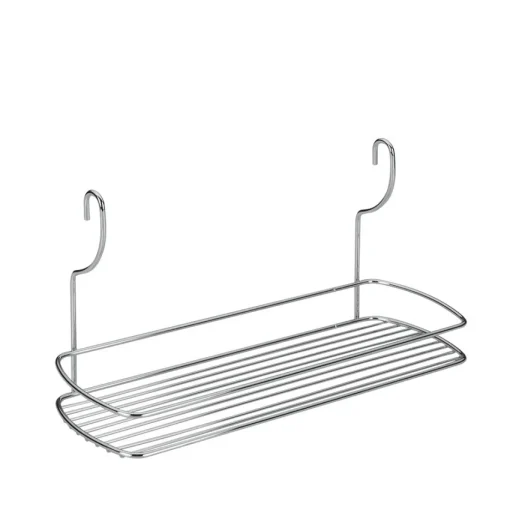 Bissolo Casa Accessori Vari Scolapiatti, Porta Rotolo E Porta Posate<MENSOLA MEDIA 1 PIANO LONARDO IN FERRO CROMATO 35X13X19CM