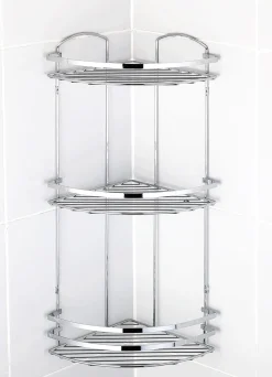 Bissolo Casa Mensole<MENSOLA PER DOCCIA 3 RIPIANI CM 32X23 H.62,5 CROMO