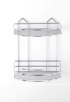 Bissolo Casa Mensole<MENSOLA PER DOCCIA 2 RIPIANI CM 26X14 H.30 CROMO