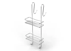 Bissolo Casa Mensole<MENSOLA PER DOCCIA 2 RIPIANI CM 25X21 H.60 CROMO