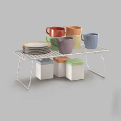 Bissolo Casa Accessori Vari Scolapiatti, Porta Rotolo E Porta Posate<MENSOLA SOVRAPPONIBILE E PIEGHEVOLE TOTEM 47 BIANCO 47X21X14CM