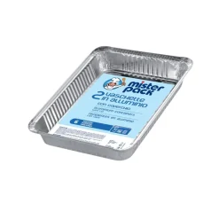 Bissolo Casa Conservazione Cibi Contenitori<MISTERPACK - SET 2 VASCHETTE CON COPERCHIO IN ALLUMINIO 6 PORZIONI