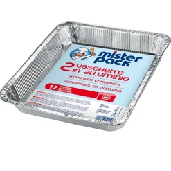 Bissolo Casa Conservazione Cibi Contenitori<MISTERPACK - SET 2 VASCHETTE IN ALLUMINIO 12 PORZIONI