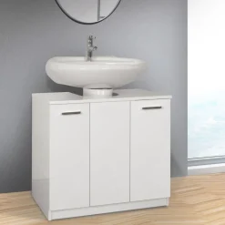 Bissolo Casa Mobili Per Lavabo<Mobile bagno copricolonna tre ante: mobile bagno tre ante bianco in offerta