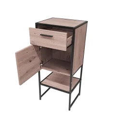 Bissolo Casa Mobili Da Ingresso|Credenze E Vetrine<MOBILE CM 40X33 H.91 ROVERE NODATO E METALLO NERO in vendita online