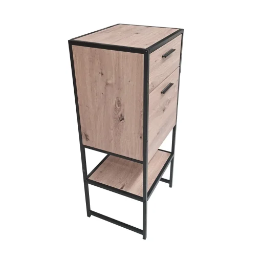 Bissolo Casa Mobili Da Ingresso|Credenze E Vetrine<MOBILE CM 40X33 H.91 ROVERE NODATO E METALLO NERO in vendita online