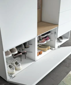 Bissolo Casa Mobili Da Ingresso<Mobile da ingresso completo bianco e noce 150cm in offerta