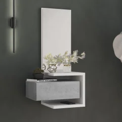 Bissolo Casa Mobili Da Ingresso<MOBILE DA INGRESSO DAM LARICE BIANCO E CEMENTO: vendita online MOBILE DA INGRESSO DAM LARICE BIANCO E CEMENTO in offerta
