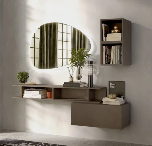 Bissolo Casa Mobili Da Ingresso<MOBILE DA INGRESSO INFINITY 2.0 BRONZO CON VANI : vendita online MOBILE DA INGRESSO INFINITY 2.0 BRONZO CON VANI in offerta