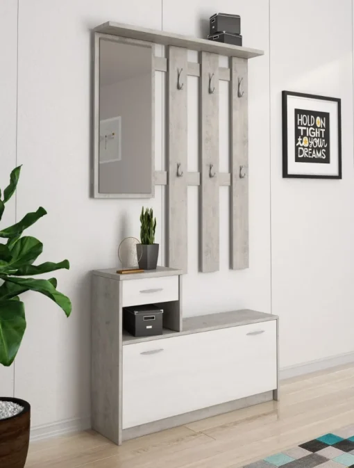 Bissolo Casa Mobili Da Ingresso<MOBILE DA INGRESSO KEN CEMENTO E LARICE BIANCO: vendita online MOBILE DA INGRESSO KEN CEMENTO E LARICE BIANCO in offerta