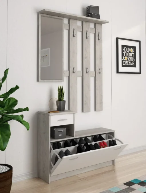 Bissolo Casa Mobili Da Ingresso<MOBILE DA INGRESSO KEN CEMENTO E LARICE BIANCO: vendita online MOBILE DA INGRESSO KEN CEMENTO E LARICE BIANCO in offerta