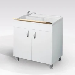 Bissolo Casa Mobili Per Lavanderia<Mobile Lavatoio con 2 ante Bianco