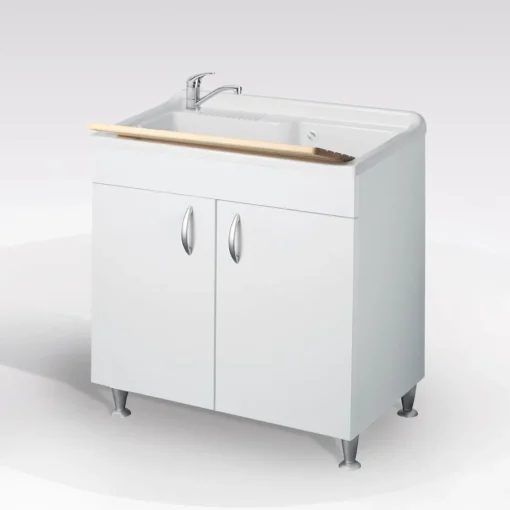 Bissolo Casa Mobili Per Lavanderia<Mobile Lavatoio con 2 ante Bianco
