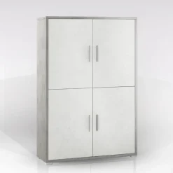 Bissolo Casa Mobili Da Ingresso|Credenze E Vetrine<MOBILE MOD. DOUBLE 4A CEMENTO E OSSIDO BIANCO : vendita online MOBILE MOD. DOUBLE 4A CEMENTO E OSSIDO BIANCO in offerta