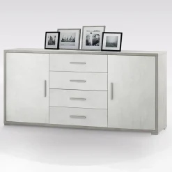 Bissolo Casa Credenze E Vetrine<MOBILE MOD. DOUBLE 2A+4C CEMENTO C/FRONT OSSIDO : vendita online MOBILE MOD. DOUBLE 2A+4C CEMENTO C/FRONT OSSIDO in offerta