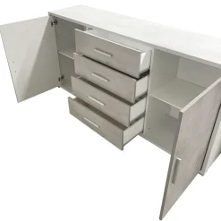 Bissolo Casa Credenze E Vetrine<MOBILE MOD. DOUBLE 2A+4C OSS.BIANCO/CEMENTO : vendita online MOBILE MOD. DOUBLE 2A+4C OSS.BIANCO/CEMENTO in offerta