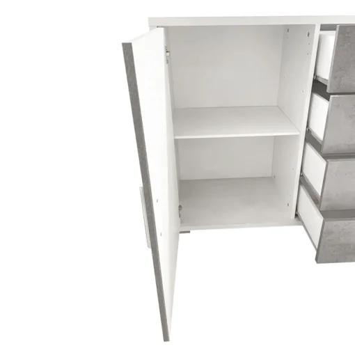 Bissolo Casa Credenze E Vetrine<MOBILE MOD. DOUBLE 2A+4C OSS.BIANCO/CEMENTO : vendita online MOBILE MOD. DOUBLE 2A+4C OSS.BIANCO/CEMENTO in offerta