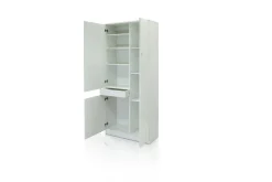 Bissolo Casa Colonne Multiuso|Armadietti<Mobile multiuso bianco a 3 ante, 1 cassetto e 7 ripiani - BissoloCasa