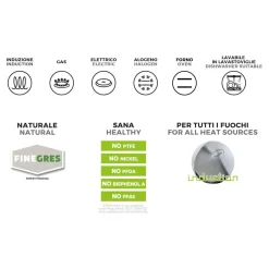 Bissolo Casa Cottura Padelle<MONETA - PADELLA 1 MANICO LINEA ARMONIA FINEGRES D. 24CM