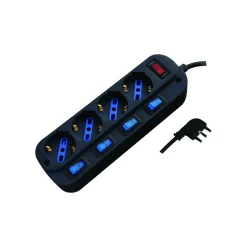 Bissolo Casa Accessori Illuminazione<MULTIPRESA 4 PRESE UNIVERSALE/INTERRUTTORI 1.5M NERA: vendita online MULTIPRESA 4 PRESE UNIVERSALE/INTERRUTTORI 1.5M NERA in offerta