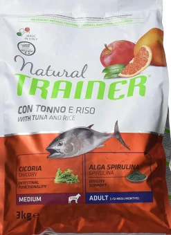 Bissolo Casa Cibi Cane<NATURAL TRAINER DOG ADULTO MEDIUM TONNO KG 3: vendita online NATURAL TRAINER DOG ADULTO MEDIUM TONNO KG 3 in offerta
