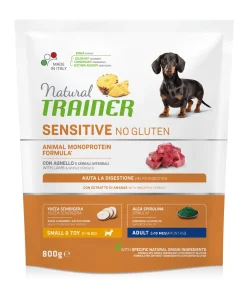Bissolo Casa Cibi Cane<NATURAL TRAINER DOG ADULTO SMALL & TOY SENSITIVE AGNELLO E CEREALI INTEGRALI KG 0.8: vendita online NATURAL TRAINER DOG ADULTO SMALL & TOY SENSITIVE AGNELLO E CEREALI INTEGRALI KG 0.8 in offerta