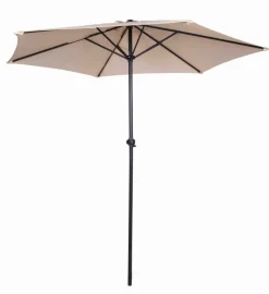 Bissolo Casa Ombrelloni A Palo Centrale<Ombrellone bianco da giardino in alluminio con manovella: ombrelloni a prezzi bassi