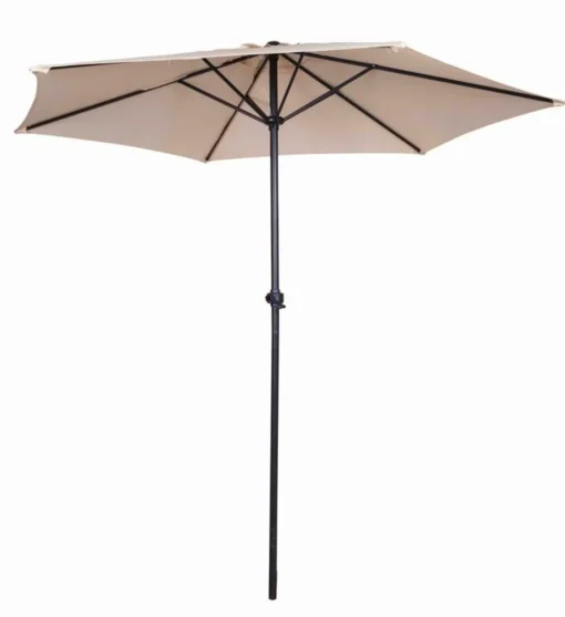 Bissolo Casa Ombrelloni A Palo Centrale<Ombrellone bianco da giardino in alluminio con manovella: ombrelloni a prezzi bassi