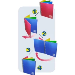 Bissolo Casa Quaderni E Blocchi Quaderni Ad Anelli<ONE COLOR - QUADERNO AD ANELLI 4X4 120+4 FOGLI A4+ QUADRETTI ASSORTITO: vendita online ONE COLOR - QUADERNO AD ANELLI 4X4 120+4 FOGLI A4+ QUADRETTI ASSORTITO in offerta