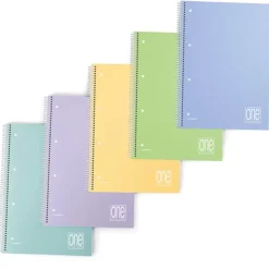 Bissolo Casa Quaderni E Blocchi Quaderni Ad Anelli<ONE COLOR - QUADERNO AD ANELLI PASTEL 80+1 FOGLI A4 QUADRETTI ASSORTITO: vendita online ONE COLOR - QUADERNO AD ANELLI PASTEL 80+1 FOGLI A4 QUADRETTI ASSORTITO in offerta
