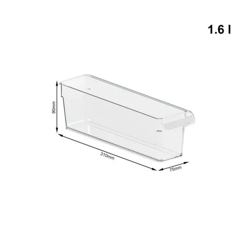 Bissolo Casa Conservazione Cibi Contenitori<ORGANIZZATORE PER FRIGO LINEA LOFT IN PLASTICA 31X7.5X9CM 1.6LT