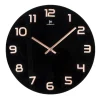 Bissolo Casa Orologi<OROLOGIO DA PARETE IN VETRO NERO E ROSE GOLD DIAM. 38CM: vendita online OROLOGIO DA PARETE IN VETRO NERO E ROSE GOLD DIAM. 38CM in offerta