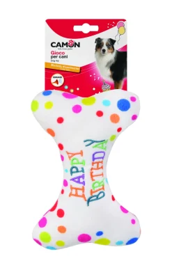 Bissolo Casa Giochi<OSSO HAPPY BIRTHDAY IN POLIESTERE CON SQUEAKER 18CM: vendita online OSSO HAPPY BIRTHDAY IN POLIESTERE CON SQUEAKER 18CM in offerta