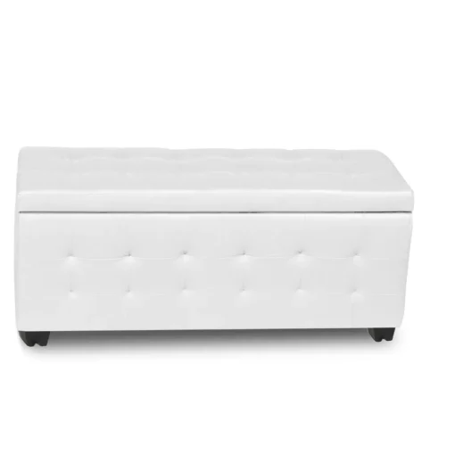 Bissolo Casa Pouf E Contenitori<PANCA CONTENITORE CM 138X42 H. 46 IN ECOPELLE BIANCA: vendita online PANCA CONTENITORE CM 138X42 H. 46 IN ECOPELLE BIANCA in offerta