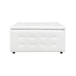 Bissolo Casa Pouf E Contenitori<PANCA CONTENITORE CM 82X43 H. 46 IN ECOPELLE BIANCA: vendita online PANCA CONTENITORE CM 82X43 H. 46 IN ECOPELLE BIANCA in offerta