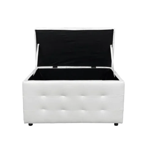 Bissolo Casa Pouf E Contenitori<PANCA CONTENITORE CM 82X43 H. 46 IN ECOPELLE BIANCA: vendita online PANCA CONTENITORE CM 82X43 H. 46 IN ECOPELLE BIANCA in offerta