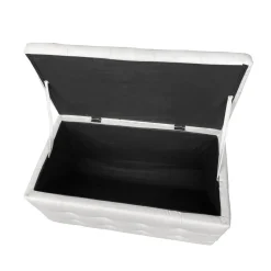 Bissolo Casa Pouf E Contenitori<PANCA CONTENITORE CM 82X43 H. 46 IN ECOPELLE BIANCA: vendita online PANCA CONTENITORE CM 82X43 H. 46 IN ECOPELLE BIANCA in offerta