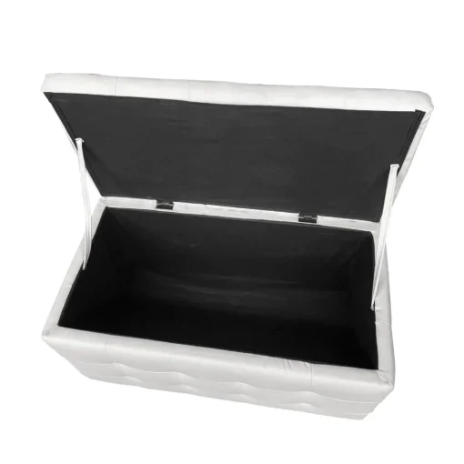 Bissolo Casa Pouf E Contenitori<PANCA CONTENITORE CM 82X43 H. 46 IN ECOPELLE BIANCA: vendita online PANCA CONTENITORE CM 82X43 H. 46 IN ECOPELLE BIANCA in offerta