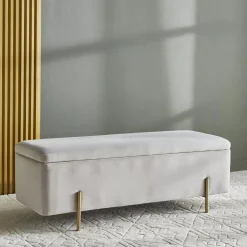 Bissolo Casa Pouf E Contenitori<PANCA CONTENITORE CM110X40 H.45CM IN VELLUTO GRIGIO SCURO: vendita online PANCA CONTENITORE CM110X40 H.45CM IN VELLUTO GRIGIO SCURO in offerta