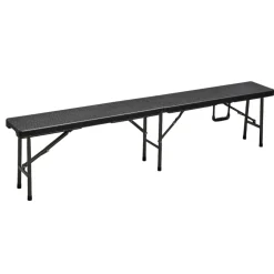 Bissolo Casa Panchine<Panca in metallo nero da esterno: panca in rattan