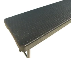 Bissolo Casa Panchine<Panca in metallo nero da esterno: panca in rattan